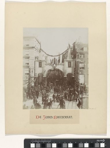 Arch of Honour in the Jodenbreestraat during the April Festivals in 1887