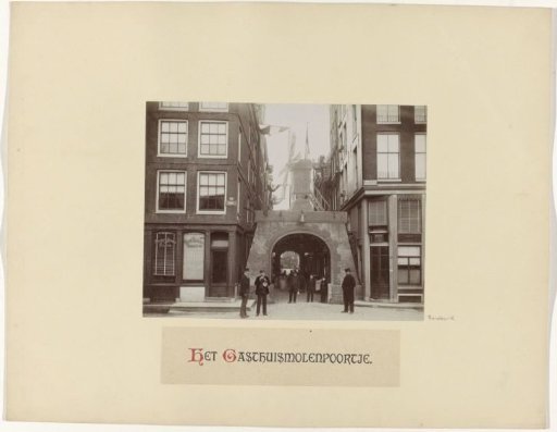 Arch of Honour in the Gasthuismolensteeg during the April Festivals of 1887