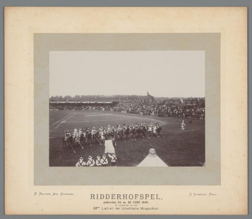 Arrangement of participants in the arena during the Knightly Games on 24 and 26 June 1896 in Utrecht
