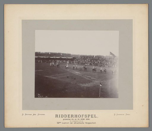 Knights in duel during the Knightly Games on 24 and 26 June 1896 in Utrecht