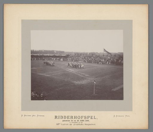 Knights in combat during the Knightly Games on 24 and 26 June 1896 in Utrecht