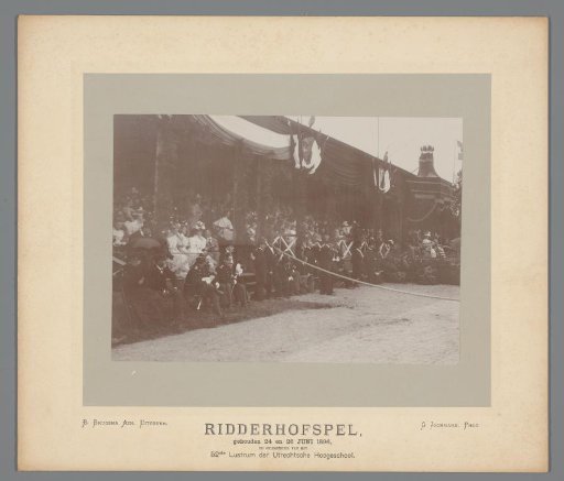 Audience on the stands during the Knightly Games on 24 and 26 June 1896 in Utrecht