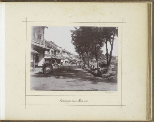 Street view in the Chinese quarter at the Molenvliet in Batavia
