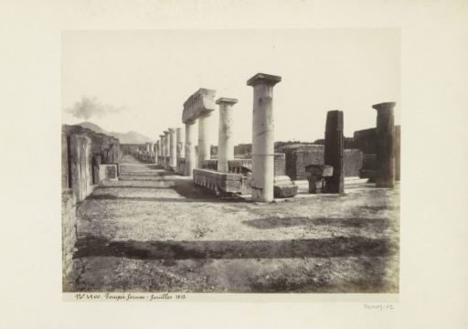Remains of buildings in Pompeii