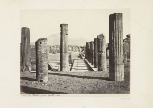 Remains of buildings in Pompeii