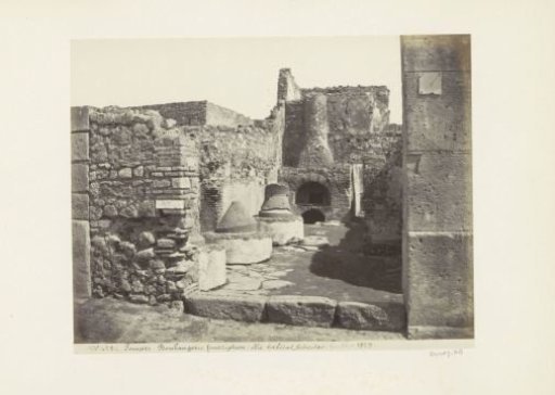 Remains of a bakery in Pompeii