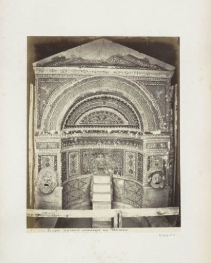 Mosaic with fountain in the Street of Mercury in Pompeii