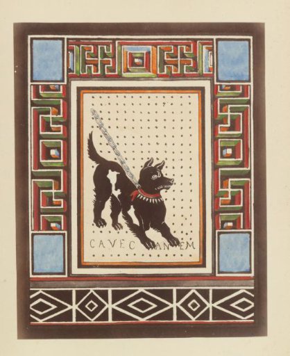 'Cave canem' Mosaic in the House of the Tragic Poet, Pompeii