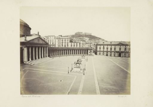 Piazza del Plebiscito with Equestrian Statues in Naples