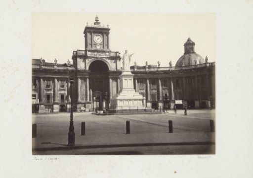 Piazza Dante in Naples with Statue of Dante and the Lyceum Vittorio Emanuele