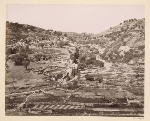 View of the Valley of Hinnom near Jerusalem