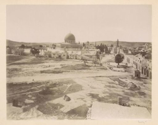 Site of the Temple of Solomon with the Dome of the Rock in the background