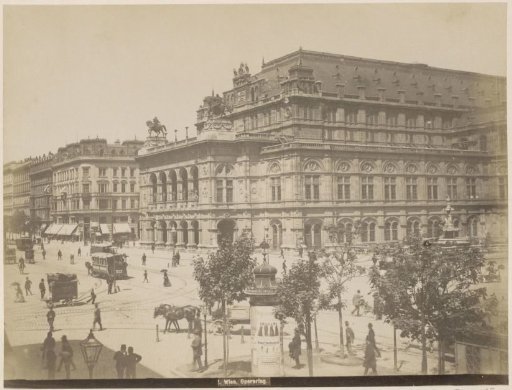 Exterior of the Vienna State Opera on the Opernring in Vienna