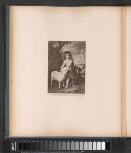 Photographic reproduction of a painting by Bartolomé Esteban Murillo, depicting John the Baptist as a child