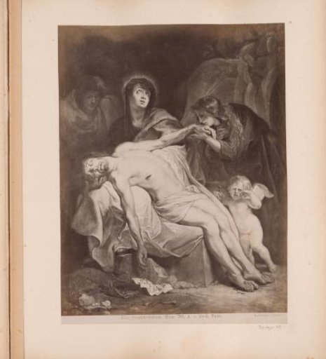 Photographic reproduction of (possibly) a print after a painting by Anthony van Dyck, depicting the Lamentation of Christ