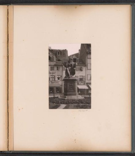 Statue of Hans Sachs on the Hans Sachs Square in Nuremberg