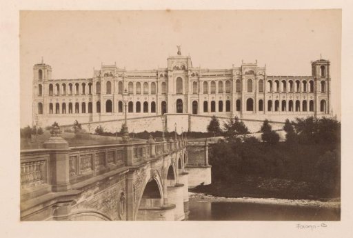Palace near a bridge, probably in Germany