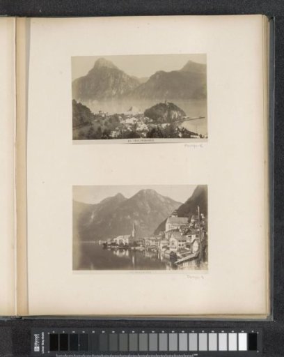 View of Traunkirchen with lake and surrounding mountains
