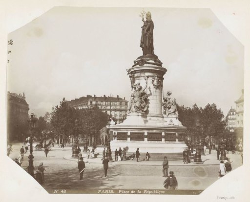 Place de la République in Paris with the Monument for the Republic