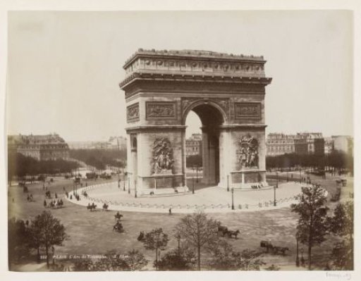 Place de l'Étoile in Paris with the Arc de Triomphe