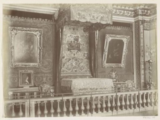 Bed of the French King Louis XIV in the Palace of Versailles