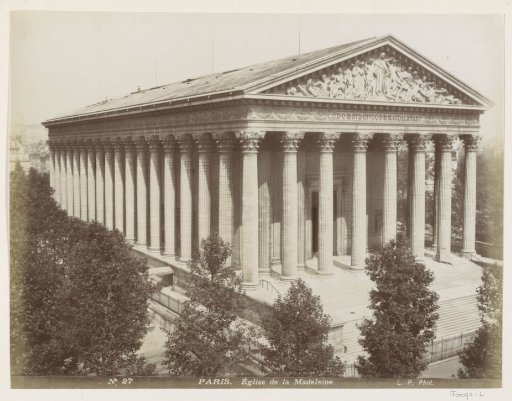 Exterior of La Madeleine in Paris