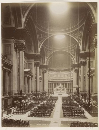 Interior of La Madeleine in Paris