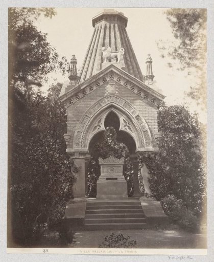 Tomb in the garden of Villa Pallavicini in Pegli