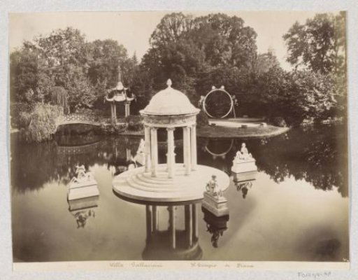 Pond with the Temple of Diana near Villa Pallavicini in Pegli