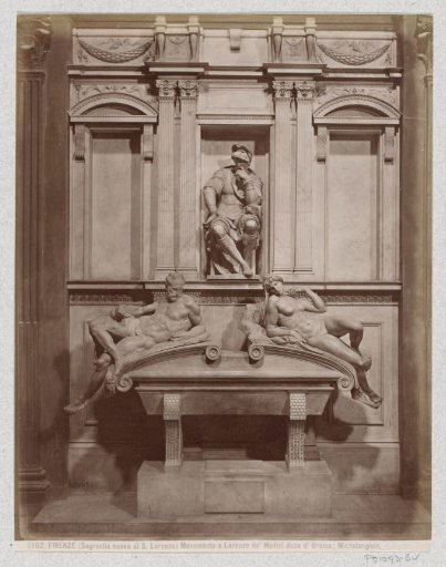 Monument to Lorenzo de' Medici in the sacristy of the Basilica of San Lorenzo in Florence