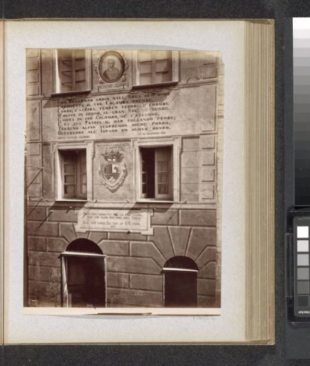 Facade of the Columbus House in Cogoleto