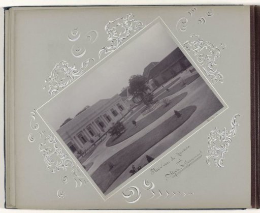 Military barracks in Surabaya with the Aceh Monument in front