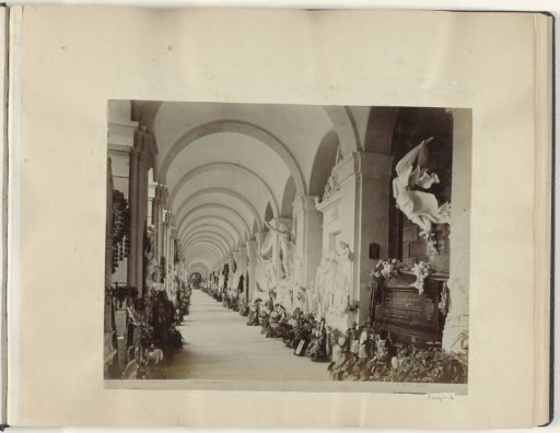 Gallery on the Staglieno Cemetery in Genoa