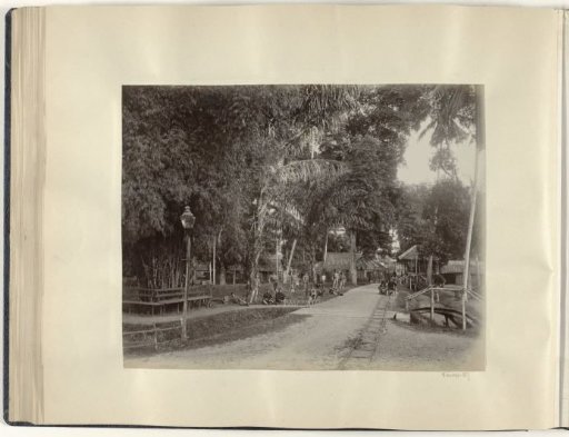 Soldiers and civilians at the entrance of Padang Tidji in the Dutch East Indies