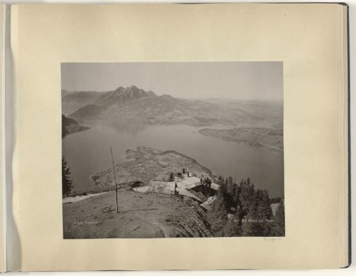 View of the lookout point Rigi Känzelei and Mount Pilatus