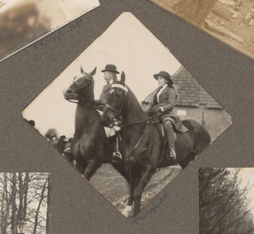 Equestrian scene at the Royal Gamekeeper's Lodge Het Loo: man and girl on horseback