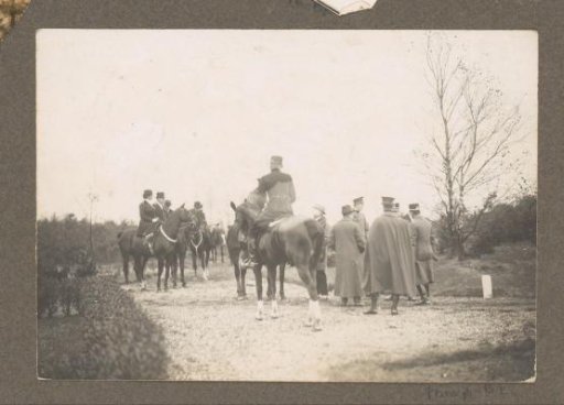 Equestrian scene at the Royal Game Preserve Het Loo: riders on a country road
