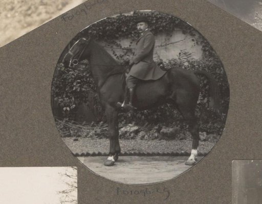 Equestrian scene at the Royal Game Preserve Het Loo: man on horseback