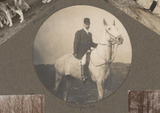 Equestrian scene at the Royal Woodlands of Het Loo: man on horseback