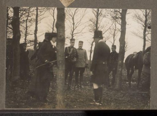 Equestrian scene at the Royal Forestry Department Het Loo: riders in a forest