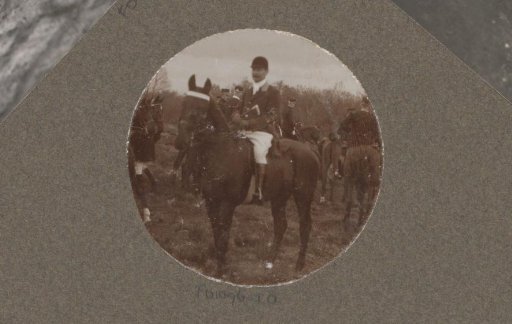 Equestrian scene at the Royal Forestry Het Loo: man on horseback