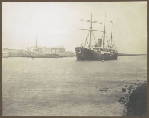 Ship sails through the Suez Canal