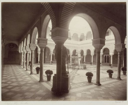 Courtyard with fountain of the Casa de Pilatos in Seville