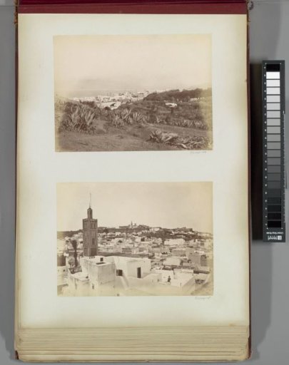 View of a Moroccan town with towers and roof terraces