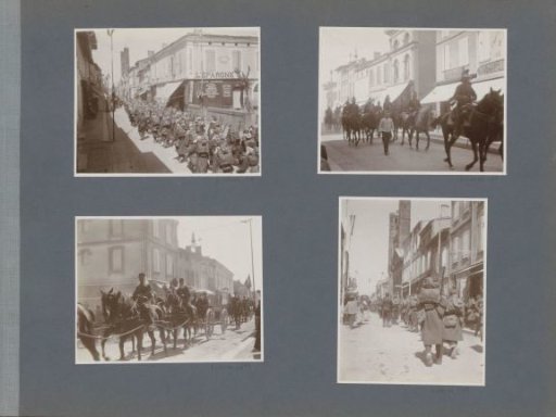 Entry of troops into a town in France