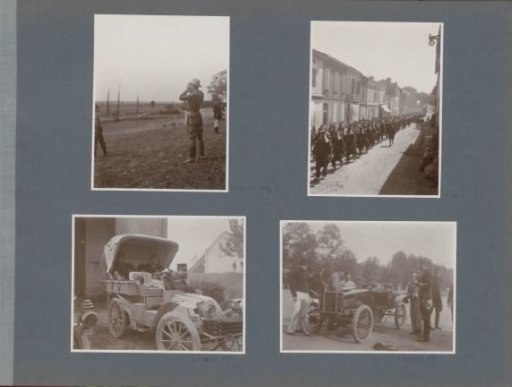 Soldier looking through binoculars in France, possibly a foreign observer