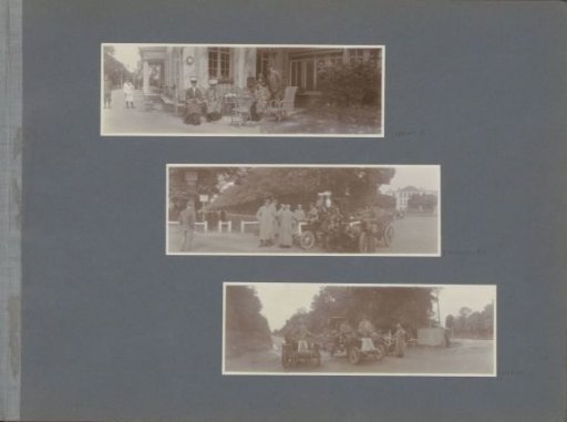 Men and women near cars in France