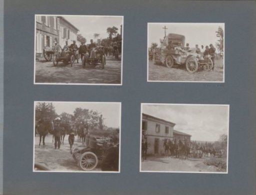 Cavalry near a car in France