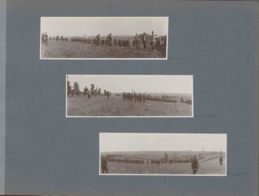 Line of soldiers in a French field