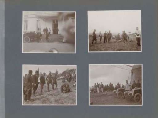 Soldiers leaving a house in France